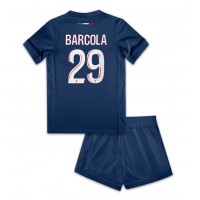 Paris Saint-Germain Bradley Barcola #29 Heimtrikotsatz Kinder 2024-25 Kurzarm (+ Kurze Hosen)